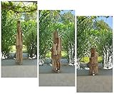 Maritime Windlichtsäulen aus Haselnuss - Naturholz Dekoration Haus und Garten (60 cm)