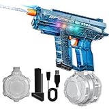 Wasserpistole Elektrisch für Kinder Erwachsene - 800ml Water Gun Wasserpistole mit hoher Kapazität und kraftvollem Schuss, Cooles LED-Licht, automatische und manuelle Modi, Sommerspaß im Freien