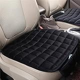Auto Sitzkissen, universelles Autositzkissen, Winter Autositzkissen, Weiche und warme Autokissen, Autositzschutz Sitzunterlage Kratzfest, Bequeme Auto-Kissen für Auto, LKW, SUV, Schwarz, 52x49cm