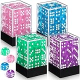 Foilswirl 144-teiliges Mini-Würfel-Set, 12 mm, 6-seitig, für Schule, Klassenzimmer, Tischspiele, D6-Spiel, Standardwürfel mit tragbarer Kunststoffbox für Bunco oder Mathematikunterricht