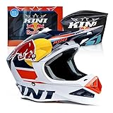 Kini Red Bull Motocross Helm Herren [Premium] Geprüfter Motorradhelm für Renneinsatz - Crosshelm auch als Enduro Helm oder Downhill Helm einsetzbar - Motocross Helm für Brillenträger geeignet S