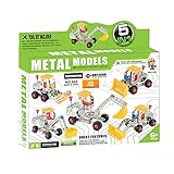 Aole Metallbau-Set, 5-in-1, Baufahrzeuge, 139 Teile, Lernspielzeug für Kinder ab 6 Jahren