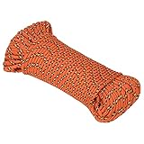 Mokuyary Bootsseil Orange 4 mm 50 m Polypropylen Bootsseil Ankerleine Festmacher Tauwerk PP Leine Seil Tau Polypropylenseil Geflochten Flechtleine