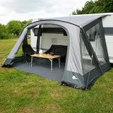 your GEAR Vorzelt Positano 400 - Wohnwagenvorzelt mit 4 Fenstern und großer Tür. UV 50+ Caravan Zelt mit Alu Gestänge