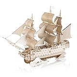 Comfoyar 3D Puzzle Schiff, Holzmodelle Bausätze Erwachsene, Modellbau Set Holz, Kreativer DIY Bastelset für Dekoration, Weihnachten Geburtstag Männer Frauen, Sailing Ship