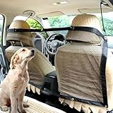 Hundeschutz für Autos, ausbruchsicher, verstellbare Fahrzeug-Haustier-Barriere für Auto, SUV, LKW und alle Fahrzeuge, kratzfeste Netz-Hunde-Auto-Trennwand mit Netz, durchsichtige Barriere für 2. und