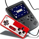 Retoo Retro Spielkonsole Mini Handheld Videospielkonsole mit Gamecontrollern Tragbare Analogue Konsole mit 400 Klassischen Video Spielen Arcade Console für Kinder und Erwachsene Sankt Nikolaus Grau