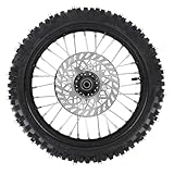 Dirt Bike Vorderrad Felge Reifen Ersatz 14 Zoll Vorderrad Montage Reifen Innenrohr 15mm Achse 15mm Felgen Achse mit Brems Rotor für 125 140 150 Pit Dirt Bike