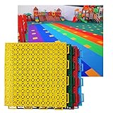 25 cm Spielplatz, Basketballplatz, modulare ineinandergreifende Sport-Bodenfliesen, Pooldeck, Keller, Terrasse, Haustier-Garage, Drainage, Bodenfliesen, Matten, Hellblau, 1 Stück