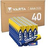 VARTA Batterien AAA, 40 Stück, Industrial Pro, Alkaline Batterie, 1,5V, Vorratspack in umweltschonender Verpackung, Made in Germany [Exklusiv bei Amazon]
