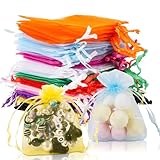 80 Stück Organzasäckchen 7x9, 10 Farben Kleine Säckchen zum Befüllen Organza Säckchen Lavendelsäckchen Schmuckbeutel Geschenksäckchen für Weihnachten Hochzeit Geburtstag Party