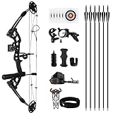 REAWOW Compoundbogen Jagdbogen Compound Bogen und Pfeile Set 30-60 LBS Einstellbare Sportbogen Erwachsene und Compound Bögen Komplett Set 310fps …