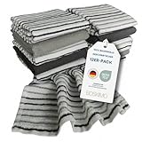 BOSKIMO Premium Geschirrtücher aus Baumwolle mit Frottee – 8er & 12er Set Geschirrtücher 45x65 cm – Saugfähig, Weich & Wiederverwendbar