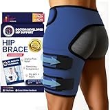 Von Ärzten entwickelte stabilisierende Hüftbandage für Damen und Herren, atmungsaktive Oberschenkelstütze zur Muskelerholung und Linderung von Hüftschmerzen, Oberschenkel-Kompressionsmanschette mit