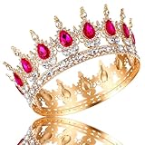 1 Stk Prinzessin Tiara Krone Damen Kristall Tiara für Mädchen Kristall Krone Damen Vintage Tiaras Frauen Glitzernde Braut Diadem Haarschmuck Strass Prinzessin Kopfschmuck für Single-Abende Geburtstage