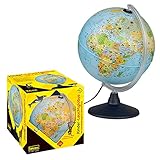 Idena 22059 - Kinder Leuchtglobus mit Tierabbildungen, Lernspielzeug, Durchmesser 30 cm (Single Pack)