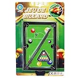 Mini Billard Spiel – ca. 19,5 x 13,5 cm – kompakter Billardtisch für Kinder – Tischspiel für zwischendurch – fördert Motorik & Geschick – ideal für Reisen, Büro oder Kinderzimmer