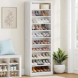 Hzuaneri Schuhschrank, Freistehender Schuhkommode mit 27-30 Paar, Trennwand Verstellbar, Schuhkipper für Eingang, Wohnzimmer, Schlafzimmer, weiß SR52603X