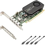 HP NVIDIA Quadro NVS 510 2 GB Grafikkarte mit 4X Mini DisplayPort auf DisplayPort Adapter, High & Low Profile Halterungen (Generalüberholt)
