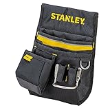 Stanley Gürteltasche / Werkzeuggürtel (33.2x23.5x7.5cm, 600 Denier Nylon, mit 2 Nageltaschen, 1 Hammerhalter und 1 Bandmaßtasche, leicht zugängliche Fächer) 1-96-181