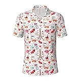 JBJGKHLP Love Paris Turm-Fahrrad-Poloshirt, Herz-Druck, vielseitig, sportliche Aktivitäten, kurzärmelig, Herren, Geschenk, Alltagskleidung, weich, Schwarz , 4XL