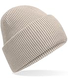 Hatstar Warme Damen Beanie Mütze | Herren Grobstrick Wintermütze | Wollmütze Strickmütze | Unisex für Damen und Herren | Weich und Dick (Sand)