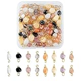 SUPERFINDINGS 80 St¨¹ck 8 Stile Kristall Anhnger Verbindungsst¨¹cke Anhnger Verbindungs Charm Mit Goldenem Ton F¨¹r Halsketten