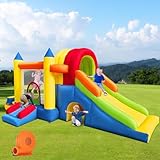 Ballsea Hüpfburg mit Gebläse für Kinder: Sicher, Spaßfördernd, XXL Indoor & Outdoor, mit Rutsche