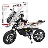 CASAFUNY Motorrad Kompatibel mit Lego Technic, 1:8 City Auto Spielzeug 434-teiliges Modell mit Rotierende Reifen Aufkleber, Geburtstag Geschenk für Jungen und Mädchen ab 8 9 10 11 12 Jahren, Weiß
