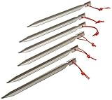 VAUDE Zelt-Heringe, Six Peg, Länge 18 cm (6 Stück), Grau
