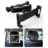 UIHOL Tablet Halterung Auto Kopfstützen, KFZ Kopfstütze Tablet Halterung 360 Grad Drehung Kopfstützenhalter Einstellbare Verschiedene Größen Universal für iPad mini Air 6-12 Zoll Handy, Tablet