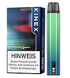 Kinex IM4 E Zigarette Starterset Pod System, Vape Zum Auffüllen Mit 6.5ml Cartridge, 0,9Ω Ezigarette Aufladbar 600mAh Vapes Pen, MTL E-Dampfer Nachfüllbar E-Zigarette Ohne Nikotin Ohne Liquid (Grün)