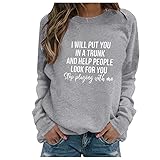 YULONGESS Long Sleeve Für Damen O-Kragen Bedruckte Langarmshirt Tops Geeignet Langarmshirt Oberteil Casual SweaLangärmeligNovelty Blusen Casual Basic Langarmshirt T-Shirt Streetwear Teenage Outfits
