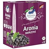 Aronia ORIGINAL Bio Aronia Muttersaft aus deutschem Anbau | 5 Liter Bio Direktsaft aus 100% Aroniabeeren | Vegan, ohne Konservierungsstoffe, ohne Zuckerzusatz (lt. Gesetz)