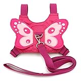 Sicherheitsgurt, Sicherheitsgeschirr für Babys und Kleinkinder mit Schmetterlingsflügeln, in pink, mit Sicherheitsleine, von BTSKY