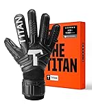 T1TAN Classic 1.0 Black-Out - Torwarthandschuhe - ohne Fingerschutz - Fußballhandschuhe für Torhüter - Größe 9