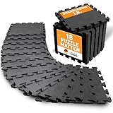 NEOLYMP Bodenschutzmatte Fitness - Gummimatte für Sportgeräte, extra dicker und robuster Sportboden - Puzzlematte Fitness, Gymnastikmatte, Sportmatte, Fitnessmatte