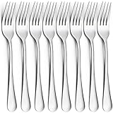 CoKeeSun Gabeln Set 8 Stück, 20.5cm Edelstahl Tafelgabeln, Silber, Modernes Besteck, Spiegelpoliert, Für Haushalte, Restaurants, Küche, Spülmaschinenfest