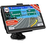 Bluetooth Navi Navigation für Auto Navigationsgerät LKW Navigationssystem PKW 7 Zoll Kostenloses Kartenupdate mit Freisprecheinrichtung POI Blitzerwarnung Sprachführung Fahrspur 2023 Europa UK Karte
