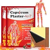 Wärmepflaster Rücken,rückenschmerzen,wärmepflaster nacken,16 Stück Schmerzlinderung Patch,Wärmepflaster Aufkleber,Natürliches Capsaicin-Wärmepflaster für Nacken und Schulter,für Lendenwirbelsäule,Knie