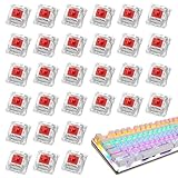 Wellenschalter der Tastaturachse - 30 pcs mechanische Kreuzwellenschalter | DIY -Tastaturschlüsselschalter | Smooth & Hobable Performance | Ideal für benutzerdefinierte mechannische Tastaturen | Einfa