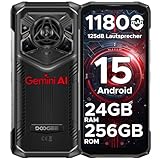 DOOGEE Blade 20 Pro Outdoor Handy Ohne Vertrag Android 15, 24GB RAM/256GB ROM(2TB) 11800mAh Akku, 50MP+20MP+8MP, 125dB Lautsprecher Outdoor Smartphone, 6.6' HD+90Hz, 3 Card Slots/NFC/Face ID/OTG/GPS