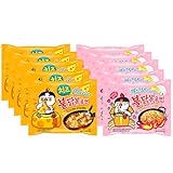 Kennenlernbox 10er Instant Nudeln Set | Koreanische Hot Chicken Ramen | 5er Pack Käse & 5er Pack Carbonara