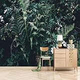 Minimalistisch Dreidimensional Grün Pflanzen Blätter Moderne 3D Tapete Hochwertige Strukturierte Seide Neutrale Material Ideal Für Wohnzimmer Schlafzimmer-250cm×170cm