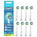 Oral-B Precision Clean Aufsteckbürsten für elektrische Zahnbürste, 8 Stück, mit CleanMaximiser-Borsten für optimale Zahnpflege, Zahnbürstenaufsatz für Oral-B Zahnbürsten