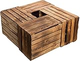 4er Set Massive Obstkiste Apfelkiste Weinkiste aus dem Alten Land ca 50 x 40 x 30 cm (GEFLAMMT)