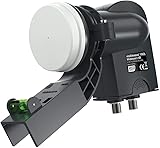 DragonSat Breitband-LNB mit Doppelausgang, mit Klemme, Antennen- und Satellitenausrüstung