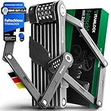 TITANLOCK Fahrradschloss Faltschloss Diebstahlsicher [Individueller Pin] Zahlenschloss Schnelle + Leichte Montage Rostfrei Sicherheitsstufe 10/10