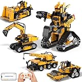 AYIQUTY Technic Roboter Bauspielzeug Bausatz, 5-IN-1 RC Roboter und Auto Spielzeug, Ferngesteuert und App Roboter Bausatz Kinder, Technic Spielzeug Geschenk ab 8-12 13 14 15 Jahre Jungen