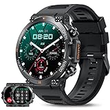 AVUMDA Smartwatch Herren mit Telefonfunktion,1.39' HD Fitnessuhr, Militär Smart Watch mit Blutdruck-,SpO2,Pulsuhr, GPS Schrittzähler, 120 Sportmodi Sportuhren,Wasserdicht Uhren Herren für iOS Android